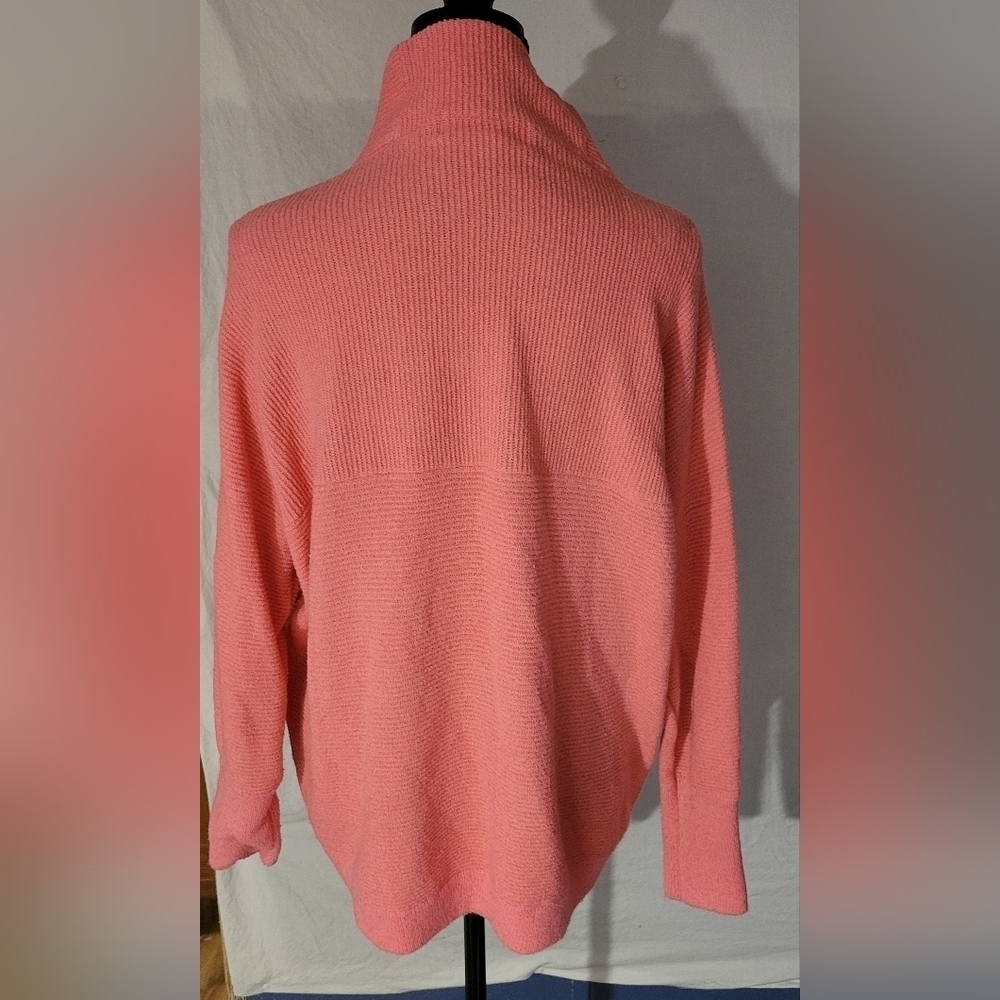 Chelsea & Theodore Pink Ruby Wool Blend Turtleneck Sweater Size M Euc - Picture 3 of 9